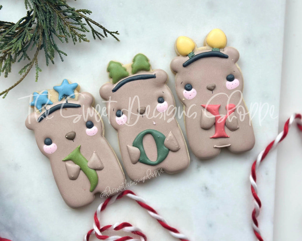 Cookie Cutters - Holiday Bears Cookie Cutters Set - Set of 4 - Cookie Cutters - The Sweet Designs Shoppe - TSDS - - ALL,Animal,Animals,Animals and Insects,Christmas,Christmas / Winter,Christmas Cookies,Cookie Cutter,Mini Sets,Promocode,regular sets,set
