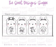 Cookie Cutters - Holiday Bears Cookie Cutters Set - Set of 4 - Cookie Cutters - The Sweet Designs Shoppe - TSDS - - ALL,Animal,Animals,Animals and Insects,Christmas,Christmas / Winter,Christmas Cookies,Cookie Cutter,Mini Sets,Promocode,regular sets,set