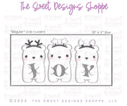 Cookie Cutters - Holiday Bears Cookie Cutters Set - Set of 4 - Cookie Cutters - The Sweet Designs Shoppe - TSDS - - ALL,Animal,Animals,Animals and Insects,Christmas,Christmas / Winter,Christmas Cookies,Cookie Cutter,Mini Sets,Promocode,regular sets,set