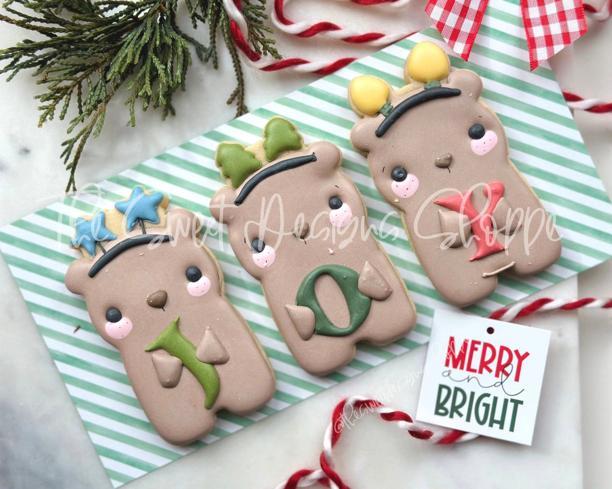 Cookie Cutters - Holiday Bears Cookie Cutters Set - Set of 4 - Cookie Cutters - The Sweet Designs Shoppe - TSDS - - ALL,Animal,Animals,Animals and Insects,Christmas,Christmas / Winter,Christmas Cookies,Cookie Cutter,Mini Sets,Promocode,regular sets,set