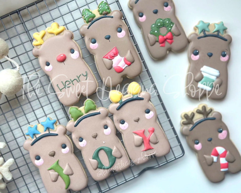Cookie Cutters - Holiday Bears Cookie Cutters Set - Set of 4 - Cookie Cutters - The Sweet Designs Shoppe - TSDS - - ALL,Animal,Animals,Animals and Insects,Christmas,Christmas / Winter,Christmas Cookies,Cookie Cutter,Mini Sets,Promocode,regular sets,set