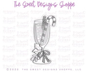 Cookie Cutters - Holiday Champagne - Cookie Cutter - The Sweet Designs Shoppe - TSDS - - ALL,celebration,Christmas,Christmas / Winter,Cookie Cutter,Food,Food & Beverages,Promocode,wine,Winter