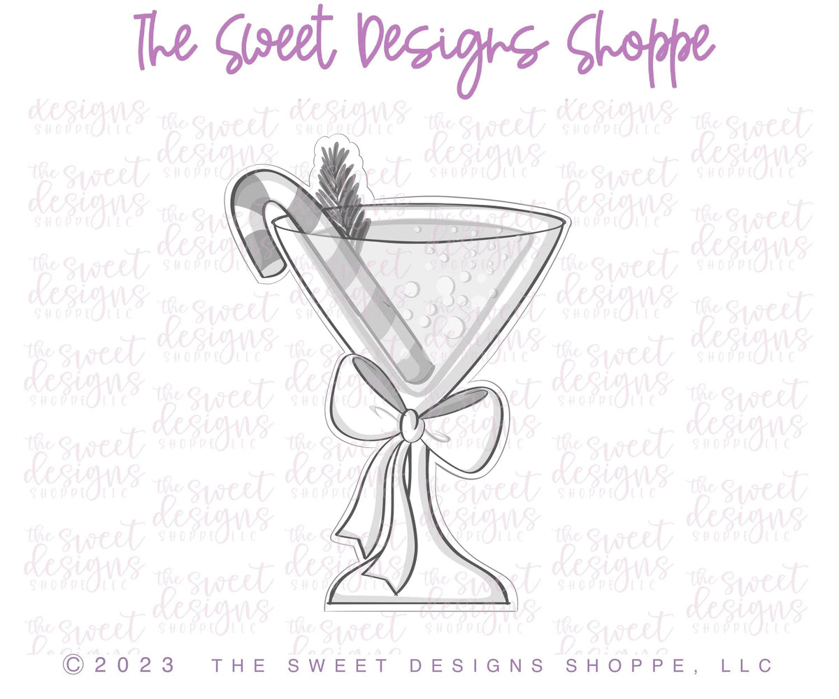 Cookie Cutters - Holiday Margarita - Cookie Cutter - The Sweet Designs Shoppe - TSDS - - ALL,celebration,Christmas,Christmas / Winter,Cookie Cutter,Food,Food & Beverages,Promocode,wine,Winter
