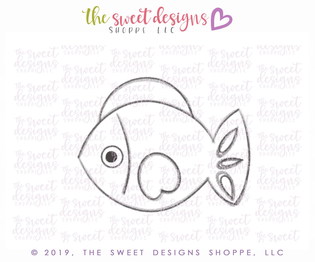 Cookie Cutters - Holly Fish - Cookie Cutter - The Sweet Designs Shoppe - - 2019, ALL, Animal, Animals, Animals and Insects, celebration, communion, Cookie Cutter, First Communion, fish, Holly, Promocode, Religious, summer, under the sea