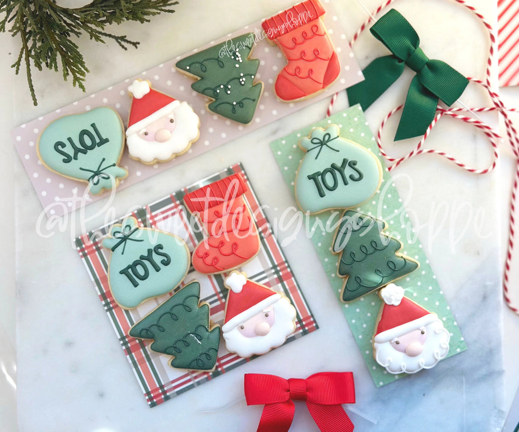 Cookie Cutters - Holly Jolly Mini Set - Set of 4 - Cookie Cutters - Sweet Designs Shoppe - Set of 4 - Mini Size Cutters ( 2" Longest Side) - ALL, Christmas, Christmas / Winter, Cookie Cutter, Mini Sets, Promocode, regular sets, Santa, Santa Claus, Santa Face, set, Winter