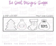 Cookie Cutters - Holly Jolly Mini Set - Set of 4 - Cookie Cutters - The Sweet Designs Shoppe - TSDS - - ALL,Christmas,Christmas / Winter,Cookie Cutter,Mini Sets,Promocode,regular sets,Santa,Santa Claus,Santa Face,set,Winter