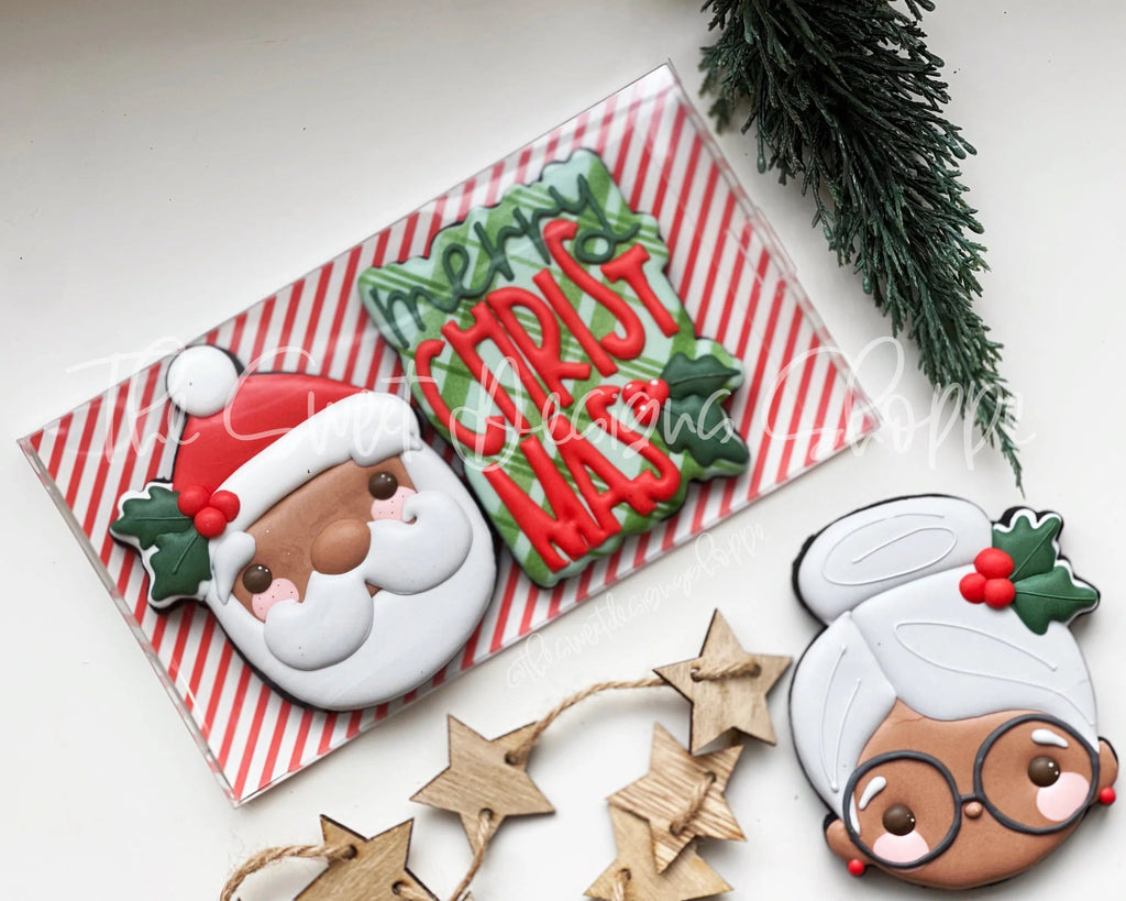 Cookie Cutters - Holly Merry Christmas Set - 3 Piece Set - Cookie Cutters - The Sweet Designs Shoppe - - ALL, Christmas, Christmas / Winter, Christmas Cookies, Cookie Cutter, Mini Set, Mini Sets, Plaques, PLAQUES HANDLETTERING, Promocode, regular sets, SantaSet006, set, sets