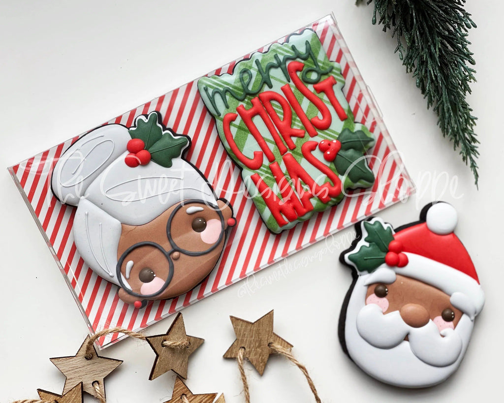 Cookie Cutters - Holly Merry Christmas Set - 3 Piece Set - Cookie Cutters - The Sweet Designs Shoppe - TSDS - - ALL,Christmas,Christmas / Winter,Christmas Cookies,Cookie Cutter,Mini Set,Mini Sets,Plaques,PLAQUES HANDLETTERING,Promocode,regular sets,SantaSet006,set,sets