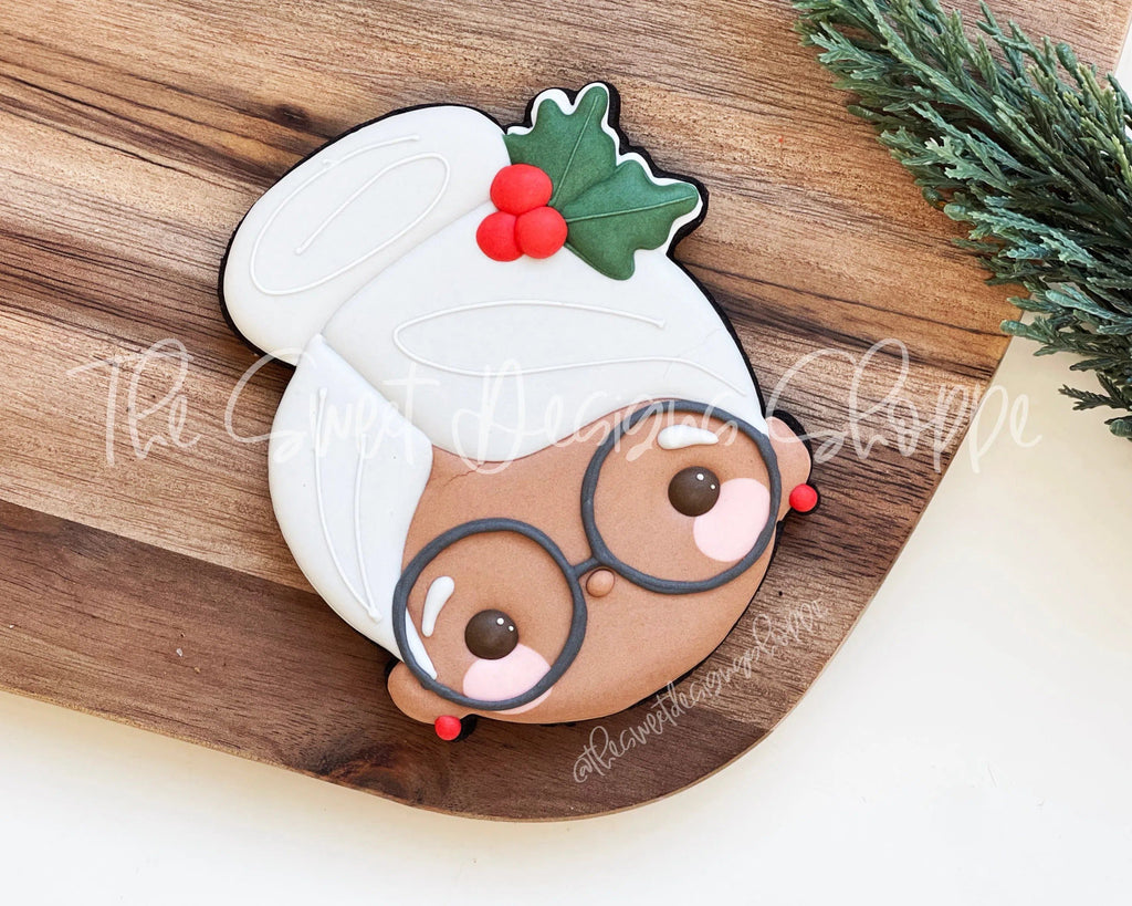 Cookie Cutters - Holly Mrs. Claus Face - Cookie Cutter - The Sweet Designs Shoppe - TSDS - - ALL,Christmas,Christmas / Winter,Christmas Cookies,Cookie Cutter,groovy,home,Promocode,Santa,Santa Face,STL