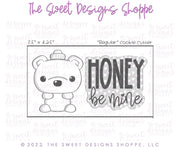 Cookie Cutters - Honey be Mine & Bear Cookie Cutters Set - 2 Piece Set - Cookie Cutters - The Sweet Designs Shoppe - TSDS - - ALL,Animal,Animals,Animals and Insects,Cookie Cutter,Lady Milk Stache,Lady MilkStache,LadyMilkStache,Mini Set,Mini Sets,Promocode,regular sets,set,sets,valentines