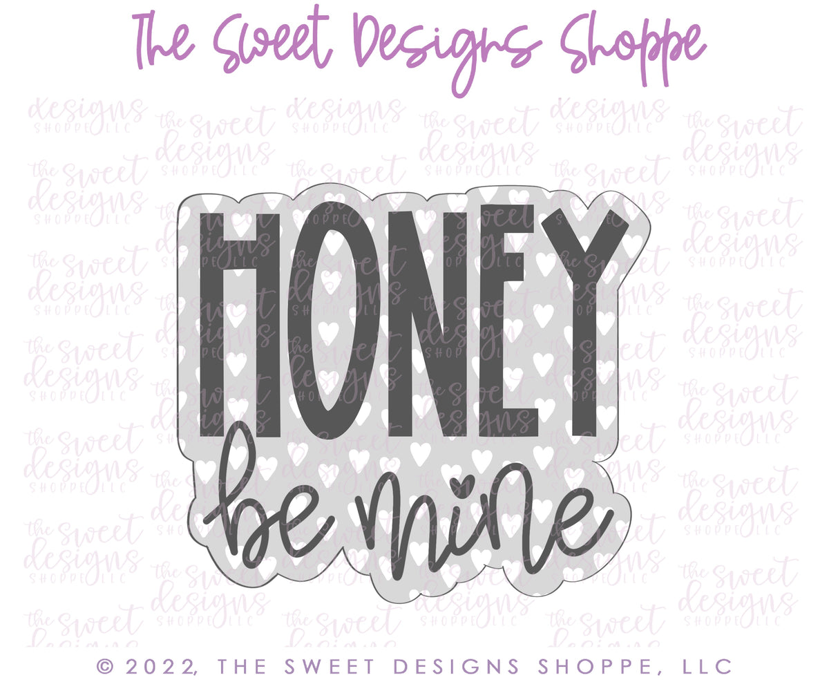 Cookie Cutters - Honey be Mine & Bear Cookie Cutters Set - 2 Piece Set - Cookie Cutters - The Sweet Designs Shoppe - TSDS - - ALL,Animal,Animals,Animals and Insects,Cookie Cutter,Lady Milk Stache,Lady MilkStache,LadyMilkStache,Mini Set,Mini Sets,Promocode,regular sets,set,sets,valentines