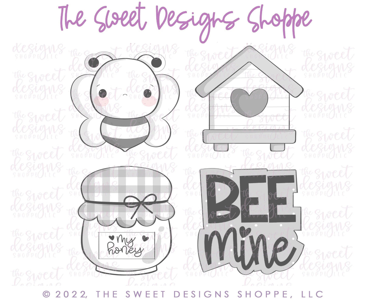 Cookie Cutters - Honey Bee Mine Cookie Cutters Set - Set of 4 - Cookie Cutters - The Sweet Designs Shoppe - TSDS - - ALL,Animal,Animals and Insects,Cookie Cutter,insect,Insects,Mini Sets,Promocode,regular sets,set,valentine,Valentine's