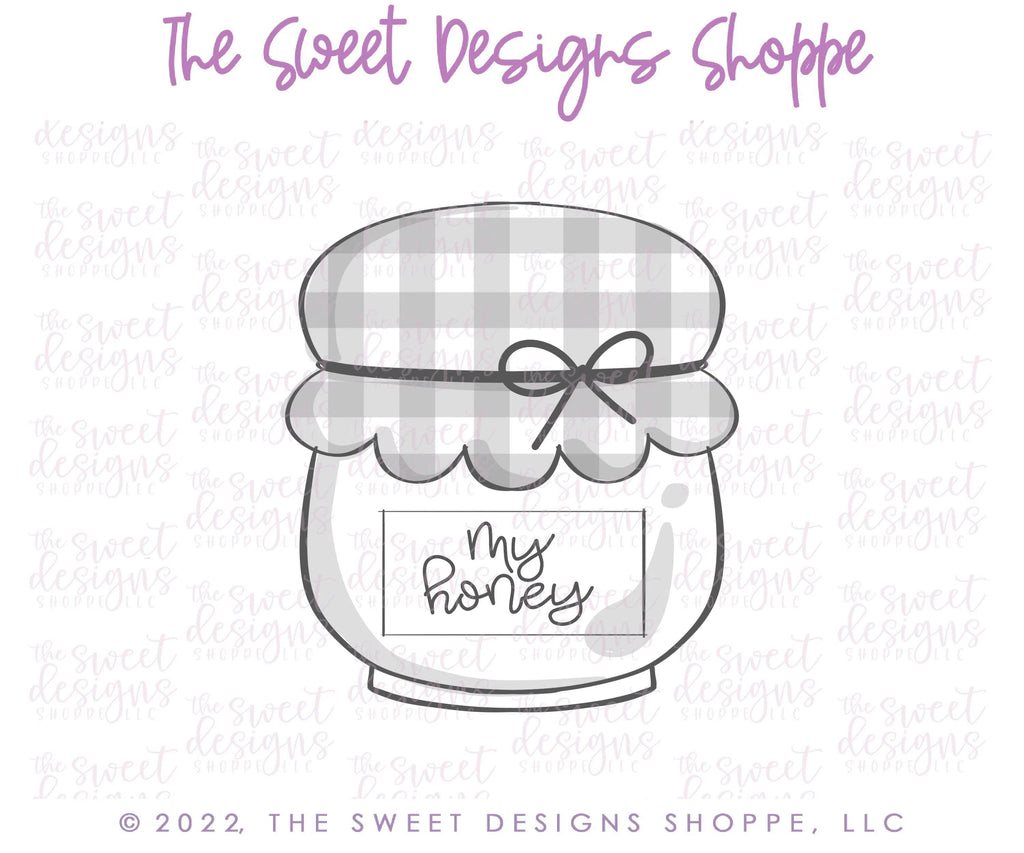 Cookie Cutters - Honey Jar - Cookie Cutter - The Sweet Designs Shoppe - TSDS - - ALL,bee,Cookie Cutter,Food,Food & Beverages,Lady Milk Stache,Lady MilkStache,LadyMilkStache,Nature,Promocode,STL,Sweet,Teacher,Valentines