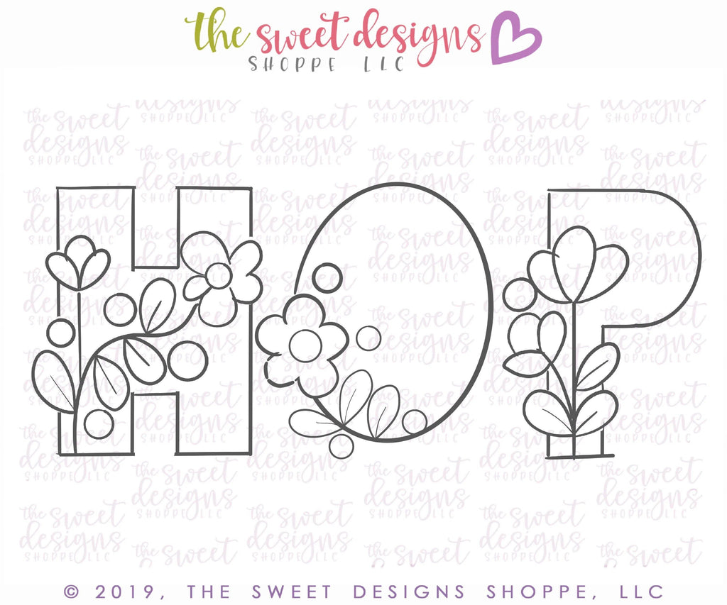 Cookie Cutters - HOP Floral Set - Cookie Cutters - The Sweet Designs Shoppe - TSDS - - ALL,Animal,Animals,Animals and Insects,Cookie Cutter,Easter,Easter / Spring,letter,Lettering,Letters,letters and numbers,Mini Sets,Plaque,Plaques,PLAQUES HANDLETTERING,Promocode,regular sets,set