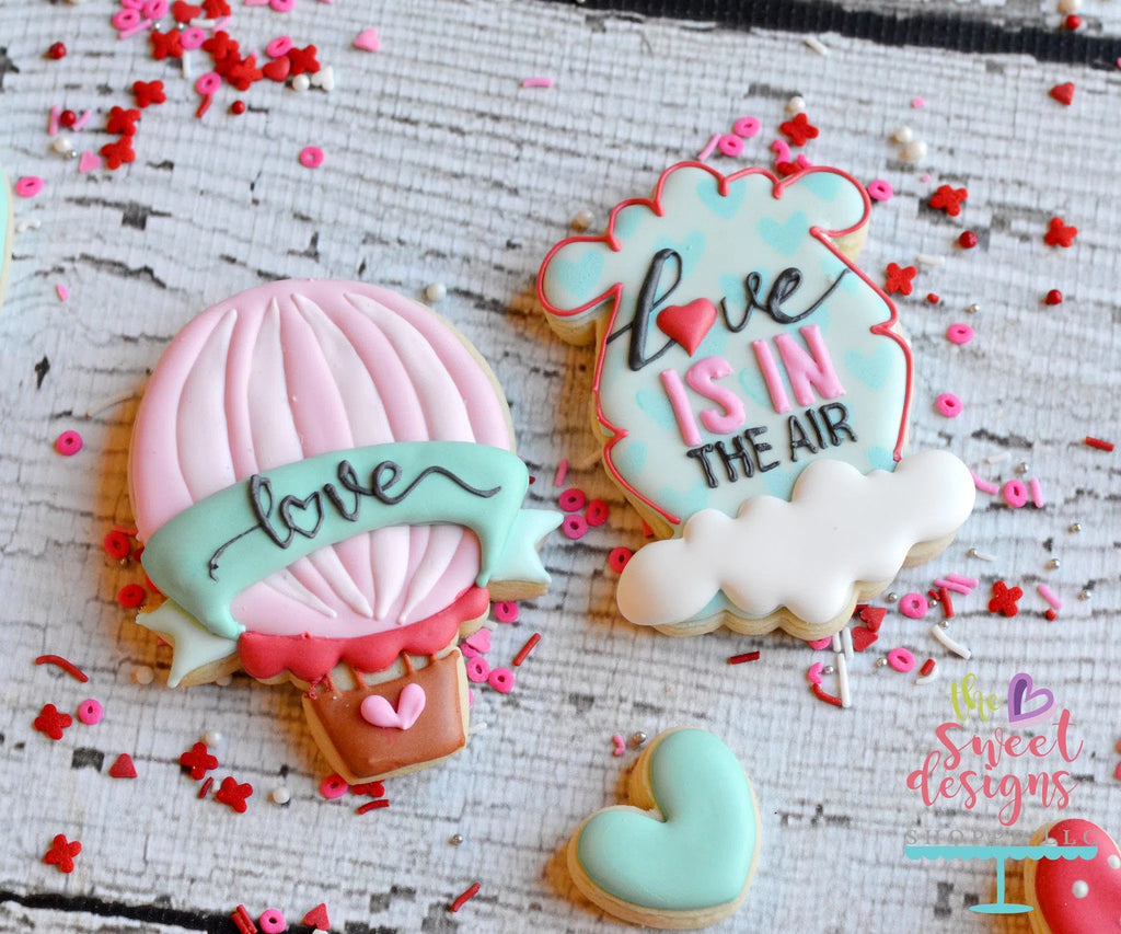 Cookie Cutters - Hot Air Balloon With Ribbon v2 - Cookie Cutter - Sweet Designs Shoppe - - ALL, balloon, Birthday, Cookie Cutter, Love, Miscelaneous, Party, Plaque, Promocode, valentine, Valentines
