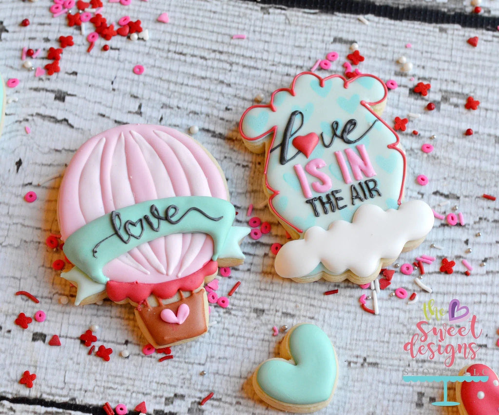 Cookie Cutters - Hot Air Balloon With Ribbon v2 - Cookie Cutter - The Sweet Designs Shoppe - - ALL, balloon, Birthday, Cookie Cutter, Love, Miscelaneous, Party, Plaque, Promocode, valentine, Valentines