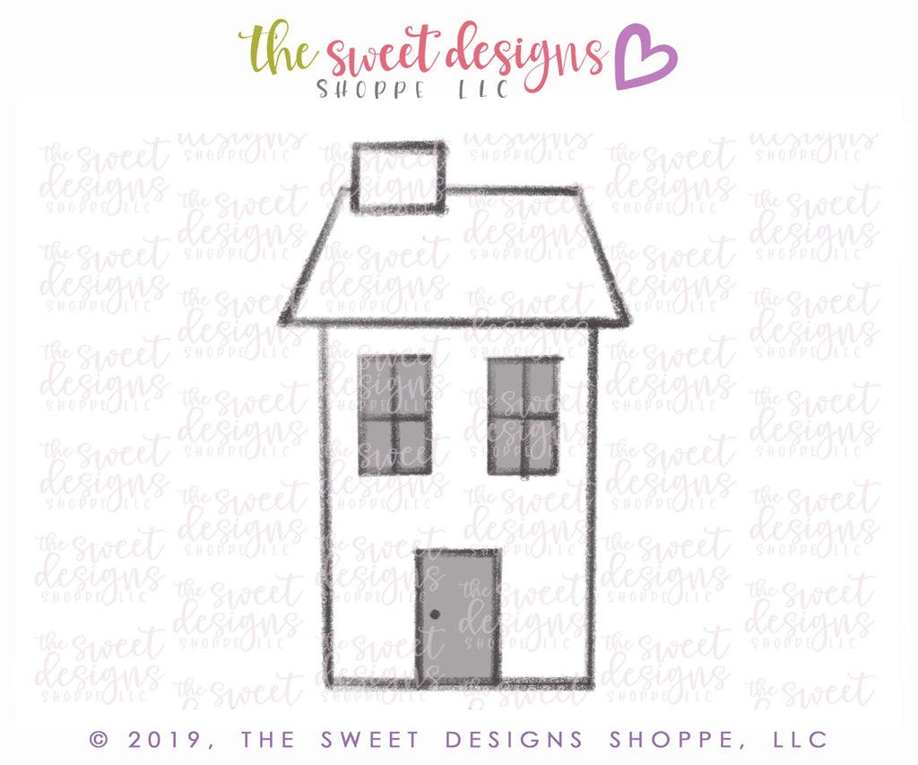 Cookie Cutters - House 201 - Cookie Cutter - The Sweet Designs Shoppe - TSDS - - ALL,building,Christmas,Christmas / Winter,Christmas Cookies,Cookie Cutter,Home,Misc,Miscelaneous,Miscellaneous,other,Promocode