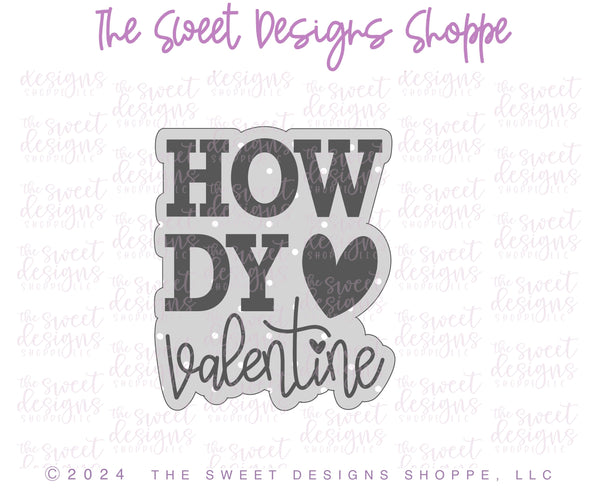 Product Type: Cookie Cutters - Name: HOWDY Valentine Plaque - Cookie ...