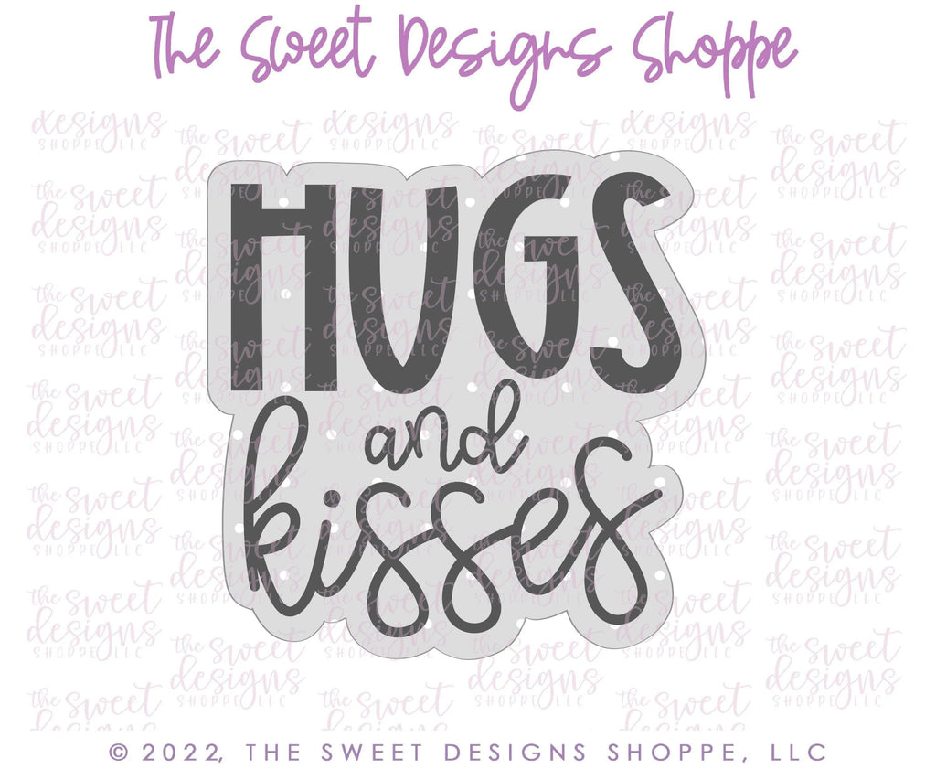 Cookie Cutters - HUGS and KISSES Plaque - Cookie Cutter - The Sweet Designs Shoppe - - ALL, Cookie Cutter, kid, kids, Plaque, Plaques, Promocode, valentine, valentines