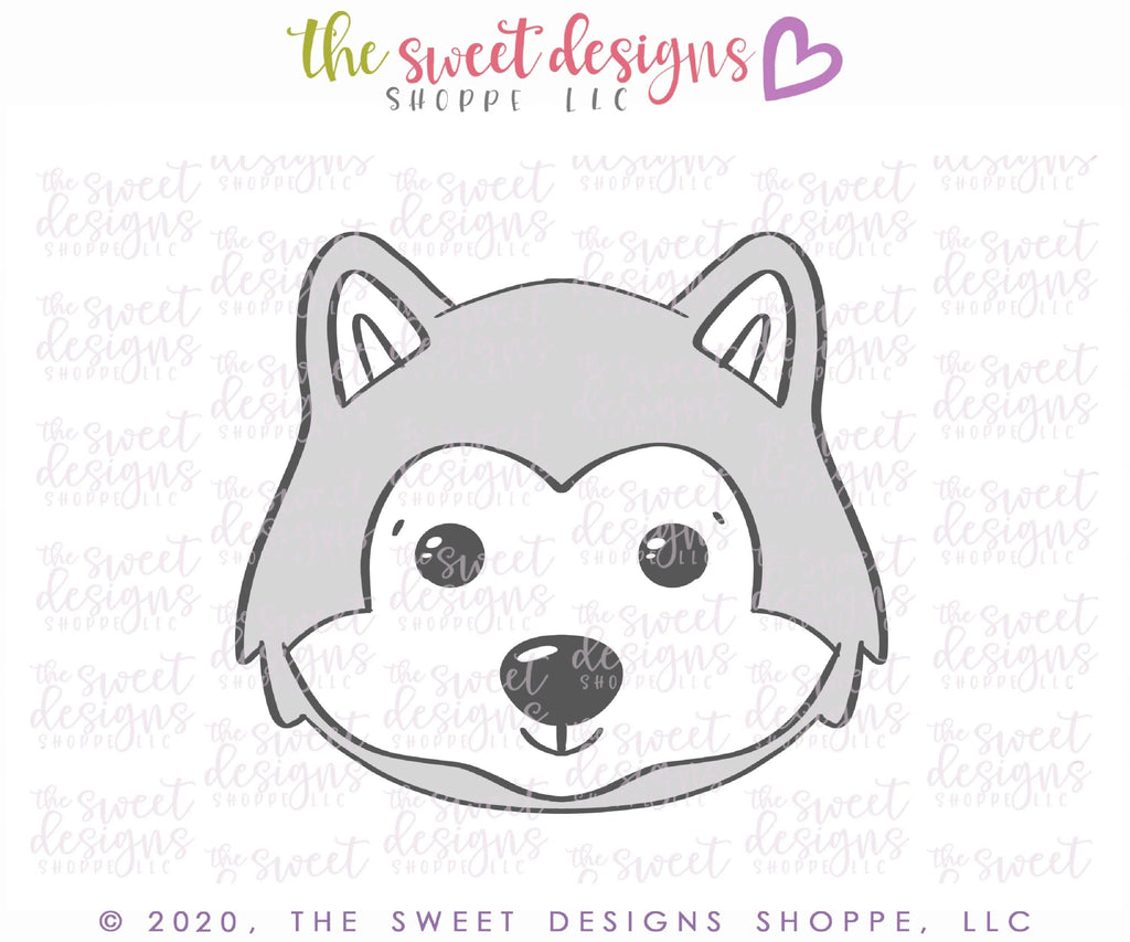 Cookie Cutters - Husky Dog Face - Cookie Cutter - The Sweet Designs Shoppe - - ALL, Animal, Cookie Cutter, dog, dog face, dogface, pet, Promocode