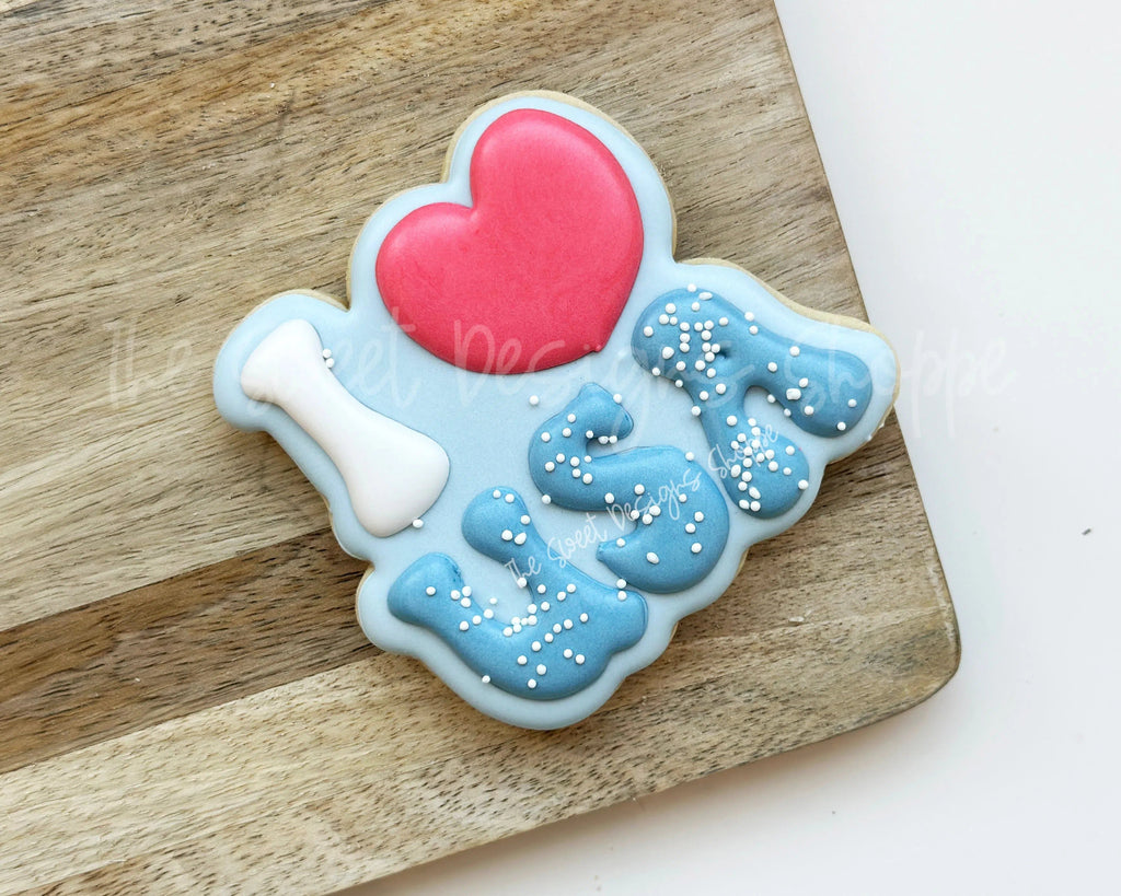 Cookie Cutters - I Love USA Retro Plaque - Cookie Cutter - The Sweet Designs Shoppe - TSDS - - 4th,4th July,4th of July,ALL,Cookie Cutter,fourth of July,Independence,Lettering,New Year,Patriotic,Plaque,Plaques,PLAQUES HANDLETTERING,Promocode,STL,USA