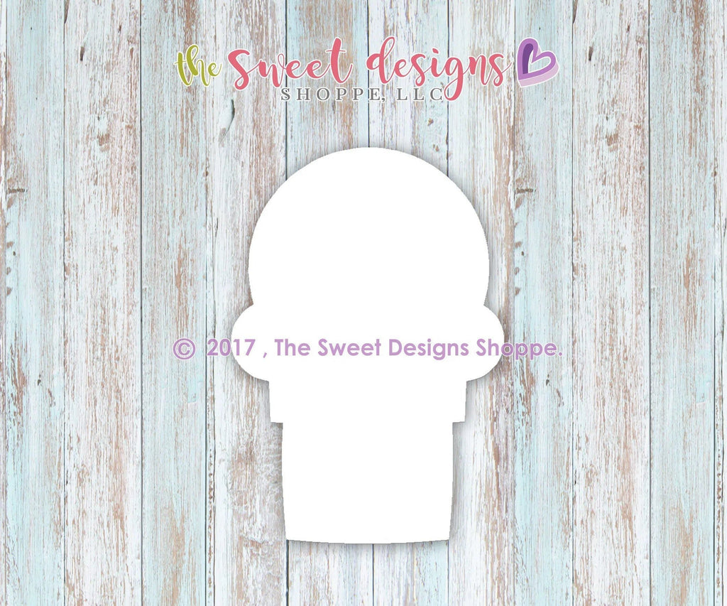 Cookie Cutters - Ice Cream Cone v2- Cookie Cutter - The Sweet Designs Shoppe - TSDS - - 4th,4th July,4th of July,ALL,Birthday,cone,Cookie Cutter,Food,Food & Beverages,Food and Beverage,fourth of July,Ice Cream,icecream,Independence,Patriotic,Promocode,summer,Sweets,USA,valentine,valentines