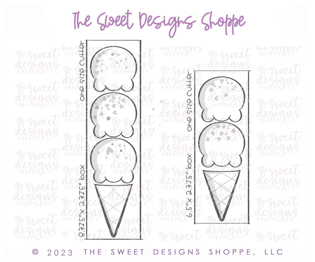 Cookie Cutters - Ice Cream for You Set - 2 Piece Set - Cookie Cutters - The Sweet Designs Shoppe - TSDS - - ALL,Cookie Cutter,Ice Cream,icecream,Mini Set,Mini Sets,Promocode,regular sets,set,sets,Sweet,Sweets,valentine,valentines