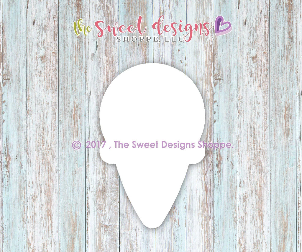 Cookie Cutters - Ice Cream Waffle v2- Cookie Cutter - The Sweet Designs Shoppe - TSDS - - ALL,cone,Cookie Cutter,Food,Food & Beverages,icecream,Luau,Party,Promocode,summer,valentine,valentines