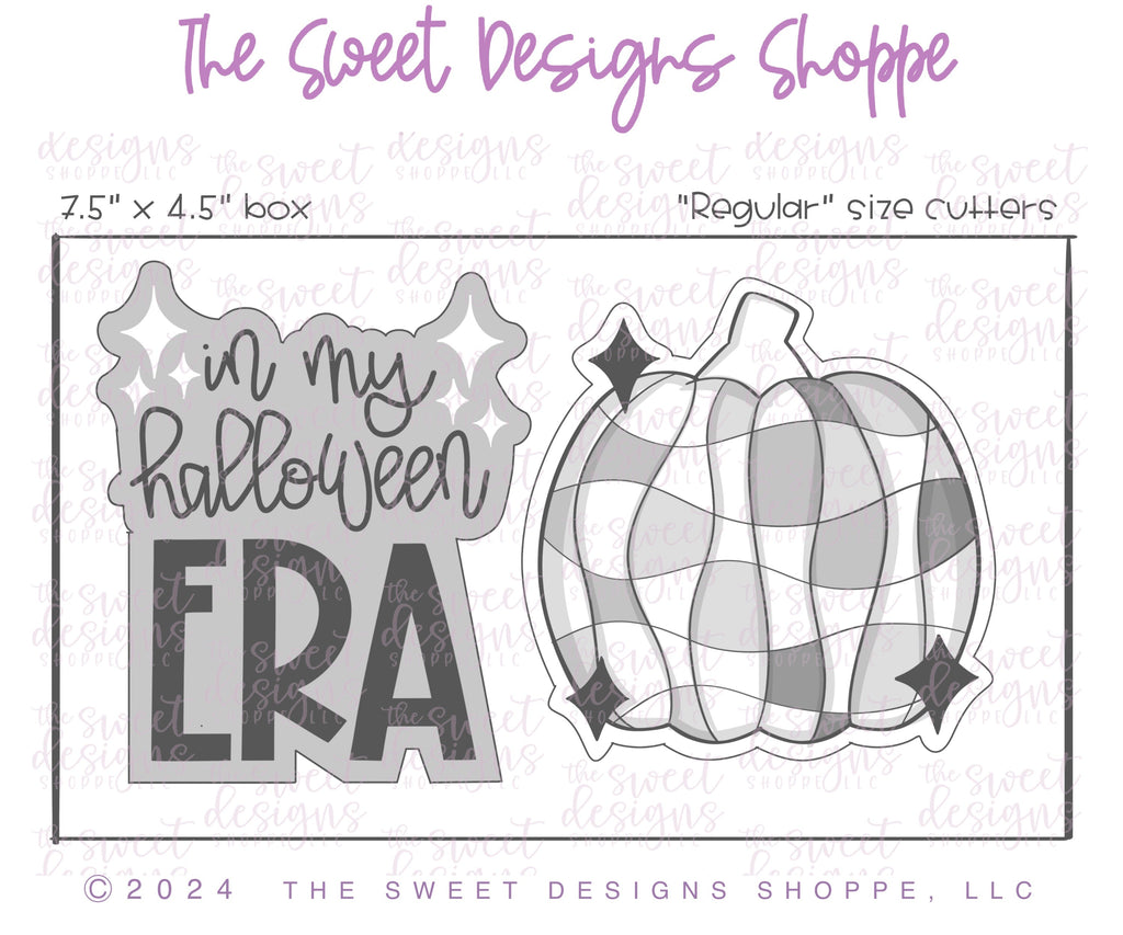 Cookie Cutters - In my halloween ERA Cookie Cutter Set - Set of 2 - Cookie Cutters - The Sweet Designs Shoppe - TSDS - - ALL,Cookie Cutter,halloween,Halloween set,Halloween Sets,Mini Sets,Plaque,Plaques,PLAQUES HANDLETTERING,Promocode,regular sets,set,STL