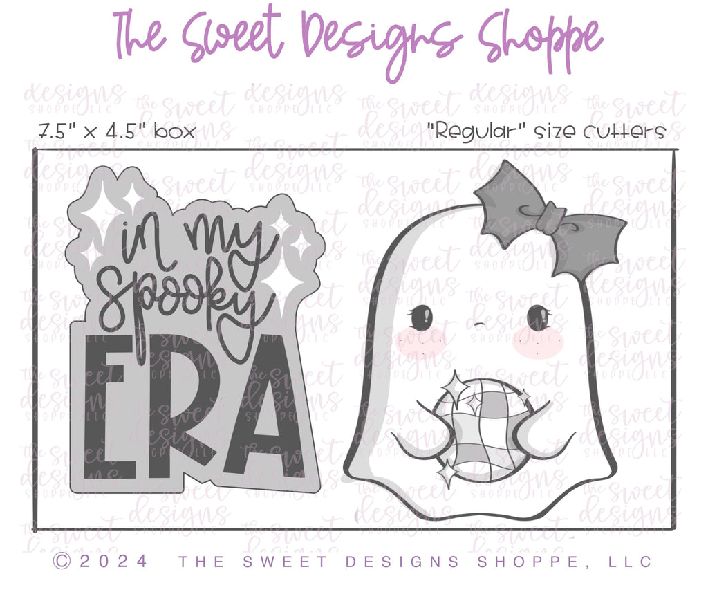 Cookie Cutters - In my spooky ERA & Ghost Cookie Cutter Set - Set of 2 - Cookie Cutters - The Sweet Designs Shoppe - - ALL, Cookie Cutter, halloween, Halloween set, Halloween Sets, Mini Sets, new, Plaque, Plaques, PLAQUES HANDLETTERING, Promocode, regular sets, set, STL