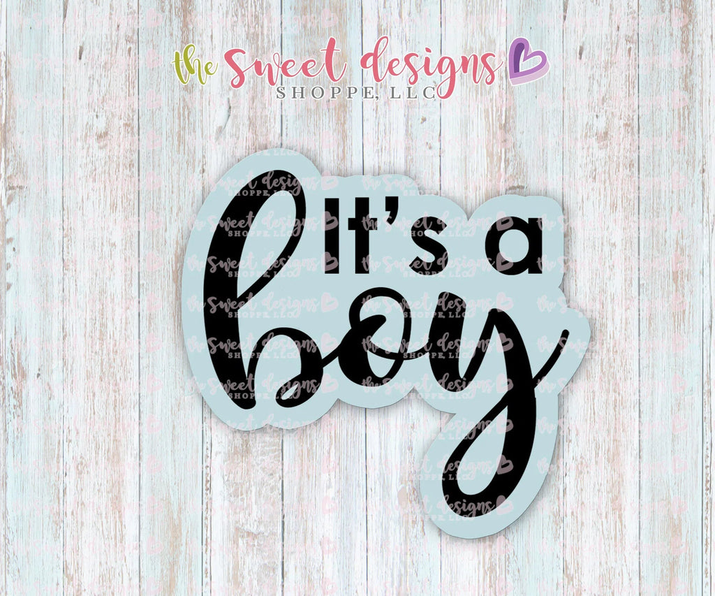 Cookie Cutters - Its a Baby Boy Plaque - Cutter - Sweet Designs Shoppe - - ALL, Baby, Baby Girl, baby shower, Cookie Cutter, Customize, it's a girl, lettering, Plaque, Plaques, Promocode