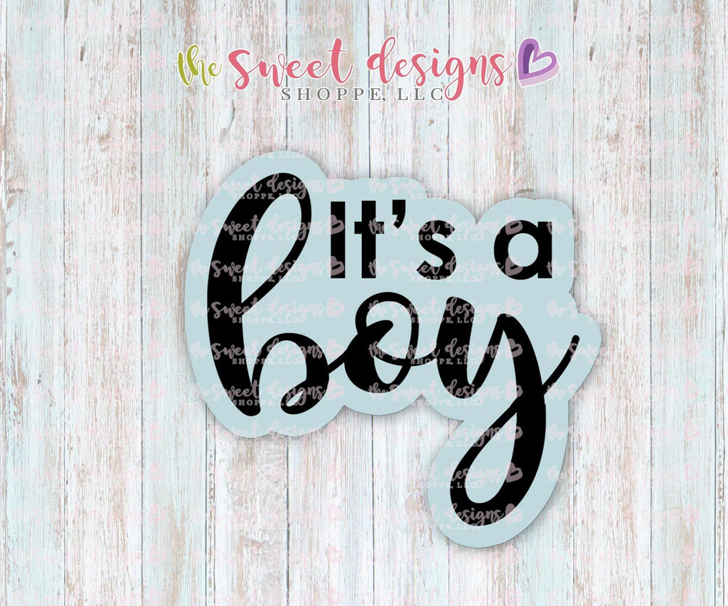 Cookie Cutters - Its a Baby Boy Plaque - Cookie Cutter - The Sweet Designs Shoppe - TSDS - - ALL,Baby,Baby / Kids,Baby Girl,baby shower,Cookie Cutter,Customize,it's a girl,lettering,Plaque,Plaques,Promocode