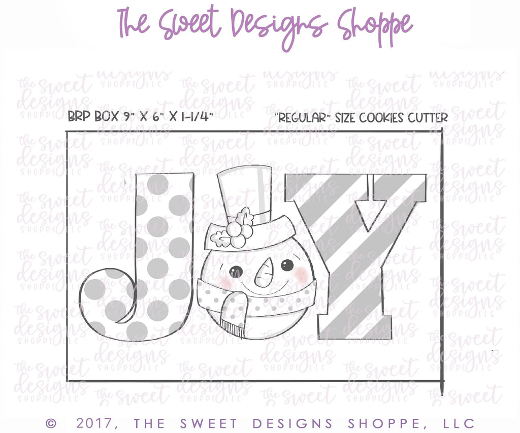 Cookie Cutters - J In JOY - Cookie Cutter - The Sweet Designs Shoppe - - ALL, Christmas, Christmas / Winter, Cookie Cutter, Fonts, Promocode, Snow, Winter