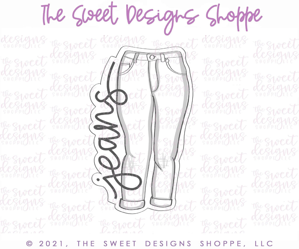 Cookie Cutters - Jeans Cookie Sticker - Cookie Cutter - The Sweet Designs Shoppe - TSDS - - Accesories,Accessories,accessory,ALL,Clothing / Accessories,Cookie Cutter,Fall,Fall / Thanksgiving,handlettering,Plaque,Plaques,PLAQUES HANDLETTERING,Promocode