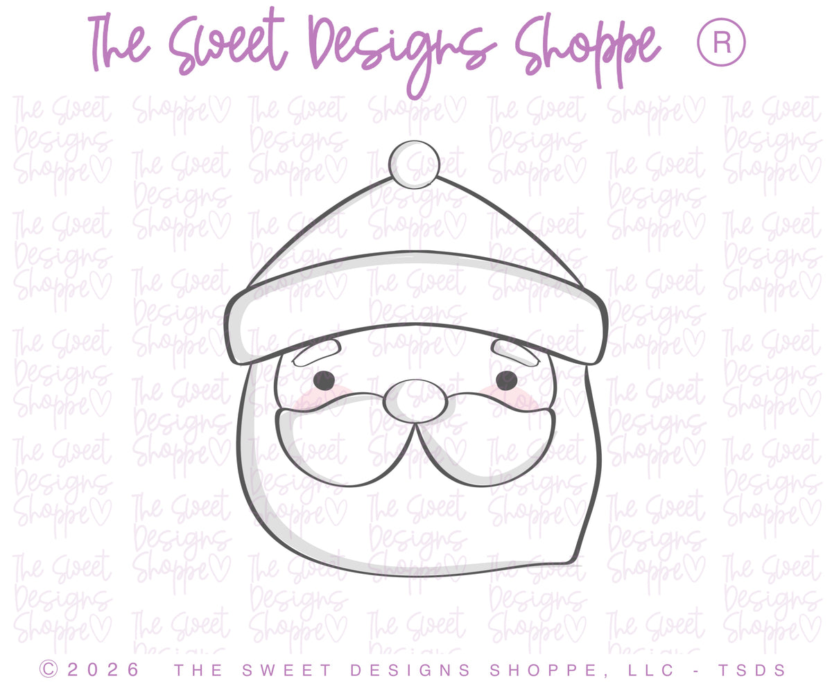 Cookie Cutters - Jolly Santa & Sweet Mrs. Claus Face Cookie Cutter Set - Set of 2 - Cookie Cutters - The Sweet Designs Shoppe - TSDS - - ALL,Christmas,Christmas / Winter,claus,clause,Cookie Cutter,Mrs Claus,MRS Clause,MrsClaus,MrsClausFace,new,Promocode,regular sets,Santa,Santa Claus,set,STL