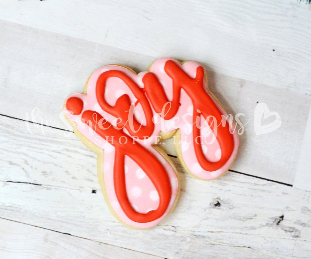 Cookie Cutters - Joy Hand Lettering Plaque - Cookie Cutter - The Sweet Designs Shoppe - - 2018, ALL, Christmas, Christmas / Winter, Cookie Cutter, Customize, Plaque, Plaques, PLAQUES HANDLETTERING, Promocode, Word