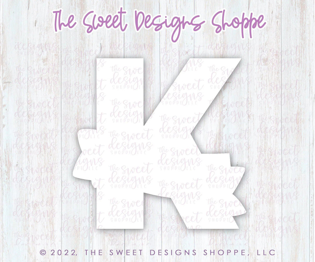 Cookie Cutters - K with Ribbon - Cookie Cutter - The Sweet Designs Shoppe - - Accesories, ALL, Birthday, Cookie Cutter, Fonts, handlettering, kids, letter, Lettering, Letters, letters and numbers, Promocode