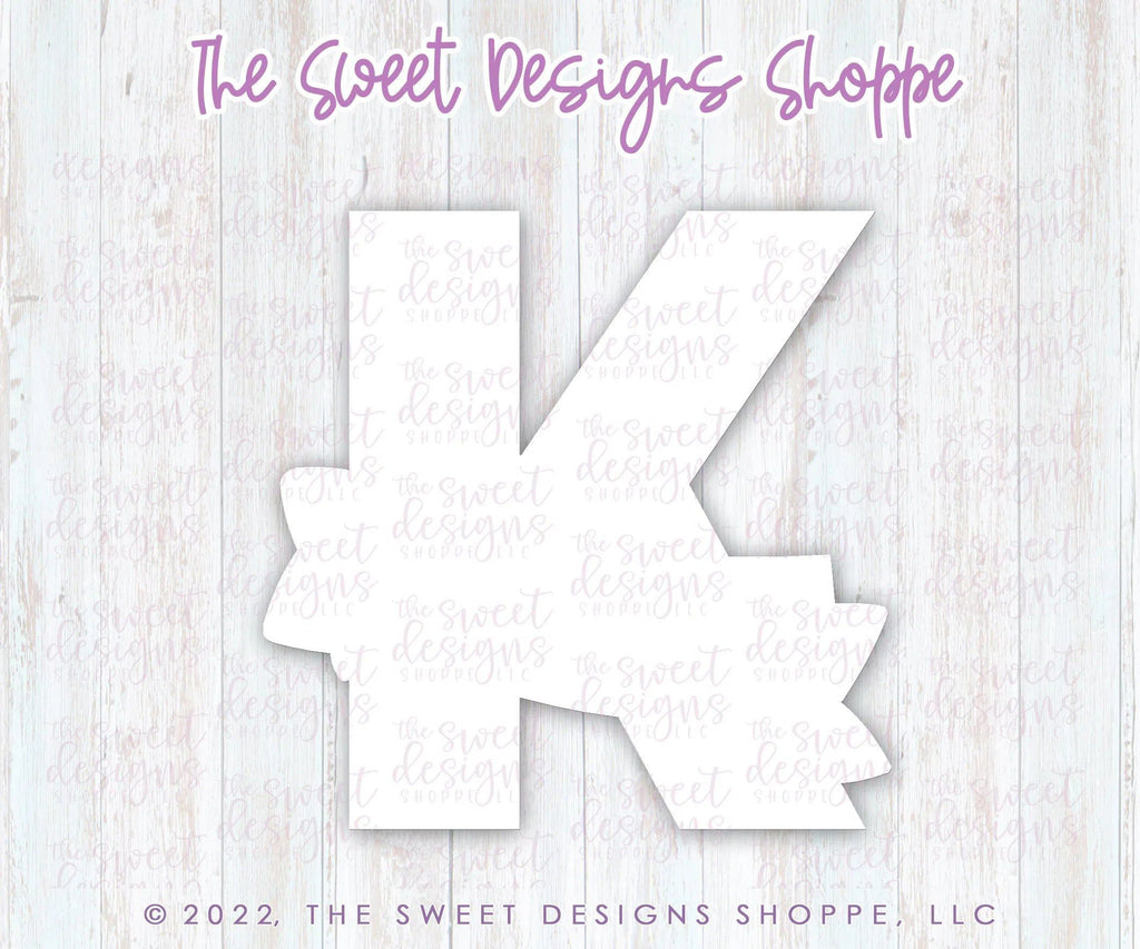 Cookie Cutters - K with Ribbon - Cookie Cutter - The Sweet Designs Shoppe - TSDS - - Accesories,ALL,Birthday,Cookie Cutter,Fonts,handlettering,kids,letter,Lettering,Letters,letters and numbers,Promocode