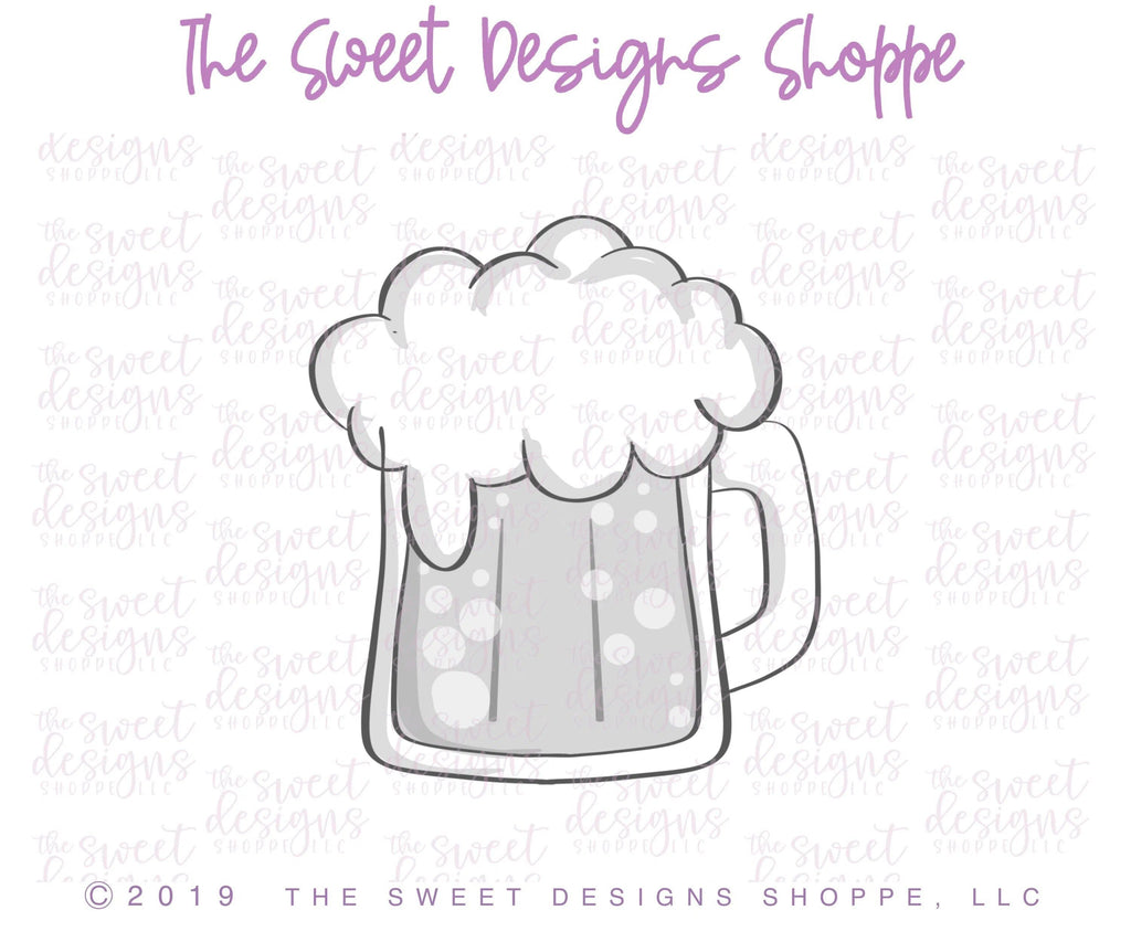 Cookie Cutters - Kawaii Beer - Cookie Cutter - The Sweet Designs Shoppe - TSDS - - ALL,beverages,Cookie Cutter,dad,Father,father's day,Food,Food & Beverages,grandfather,Holiday,patrick,patrick's,Promocode,ST PATRICK,St. Pat,St. Patricks