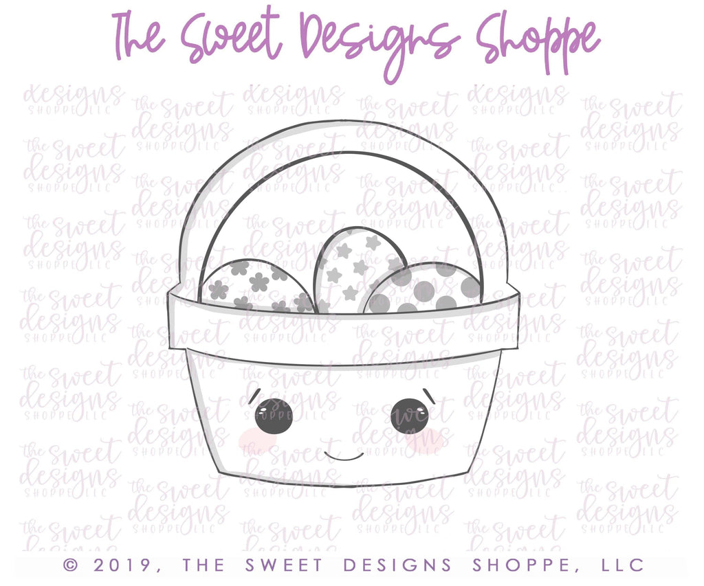 Cookie Cutters - Kawaii Easter Basket - Cookie Cutter - The Sweet Designs Shoppe - TSDS - - ALL,Carrot,Cookie Cutter,Easter / Spring,Food,Food & Beverages,Fruits and Vegetables,Promocode,Vegetable