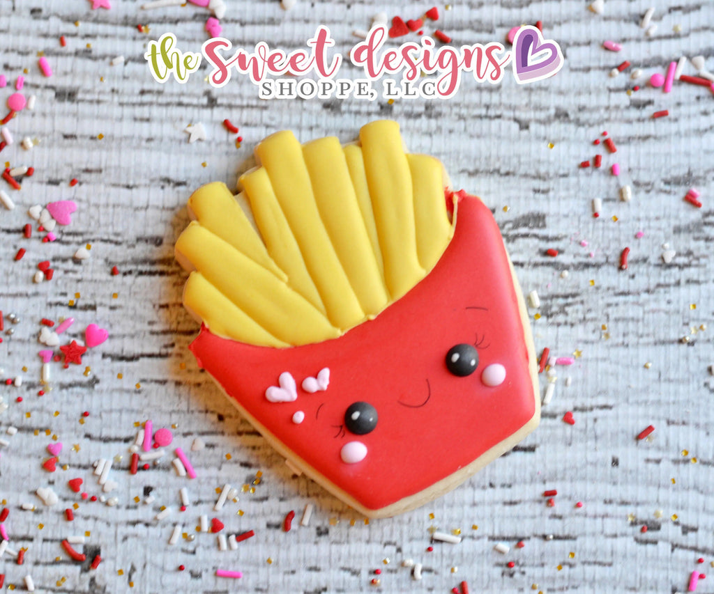 Cookie Cutters - Kawaii Fries - Cookie Cutter - The Sweet Designs Shoppe - - 4th, 4th July, 4th of July, ALL, Cookie Cutter, Food, Food and Beverage, Food beverages, Fruits and Vegetables, Patriotic, Pizza, Promocode, Pun, USA, Valentines