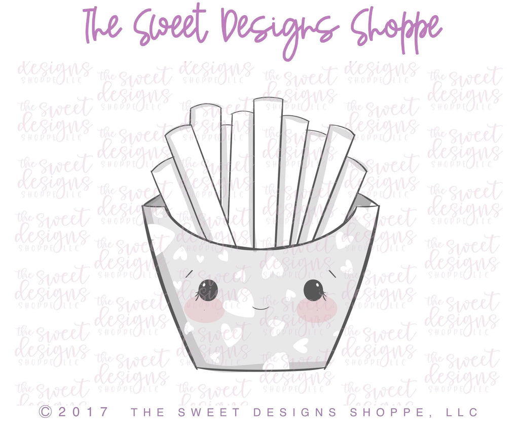 Cookie Cutters - Kawaii Fries - Cookie Cutter - The Sweet Designs Shoppe - TSDS - - 4th,4th July,4th of July,ALL,Cookie Cutter,Food,Food and Beverage,Food beverages,Fruits and Vegetables,Patriotic,Pizza,Promocode,Pun,USA,Valentines