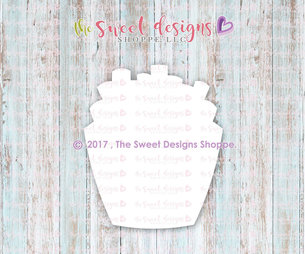 Cookie Cutters - Kawaii Fries - Cookie Cutter - The Sweet Designs Shoppe - TSDS - - 4th,4th July,4th of July,ALL,Cookie Cutter,Food,Food and Beverage,Food beverages,Fruits and Vegetables,Patriotic,Pizza,Promocode,Pun,USA,Valentines