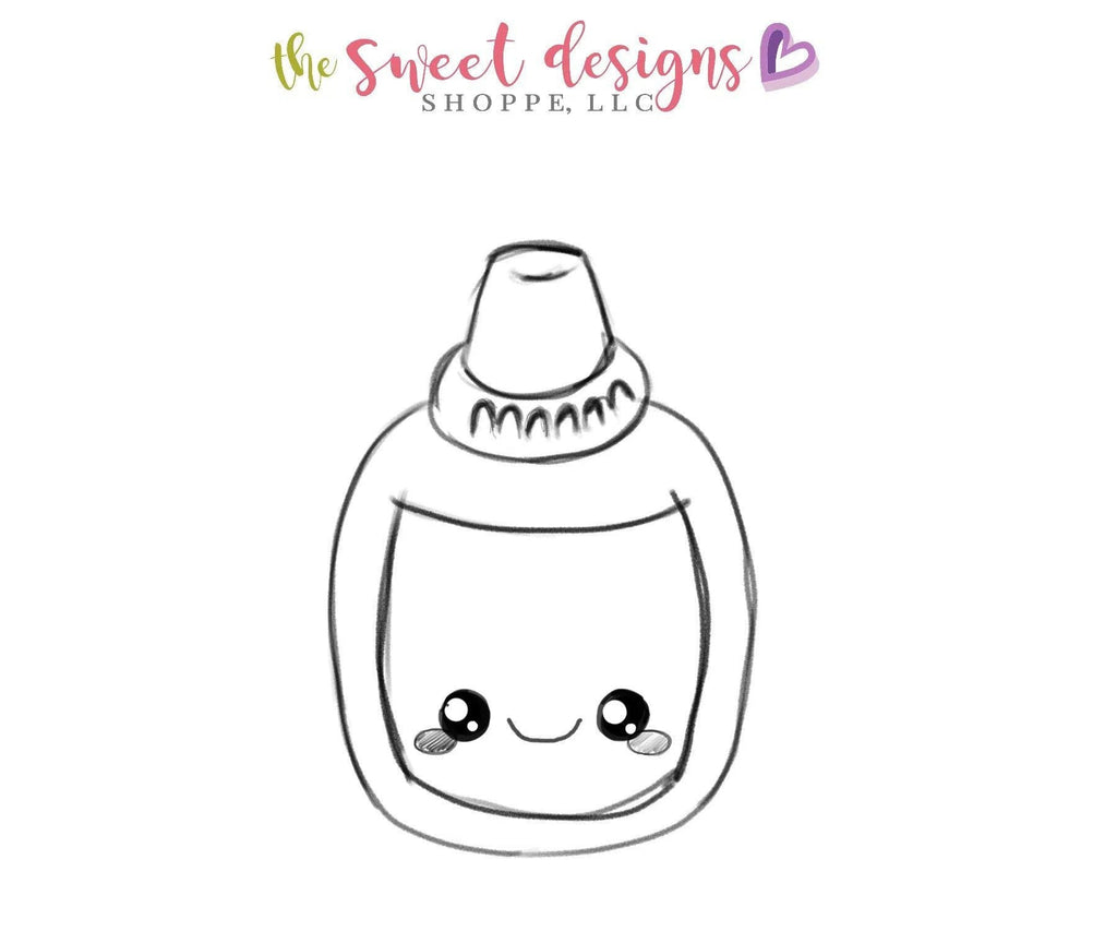 Cookie Cutters - Kawaii Glue Bottle - Cookie Cutter - The Sweet Designs Shoppe - TSDS - - ALL,back to school,Color,Cookie Cutter,Grad,graduations,kawaii,Promocode,School,School / Graduation,school supplies