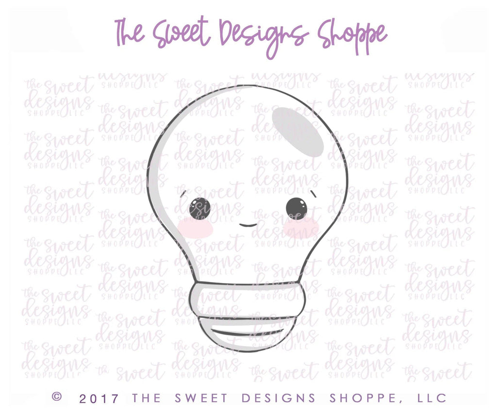 Cookie Cutters - Kawaii Idea V2- Cookie Cutter - The Sweet Designs Shoppe - TSDS - - ALL,back to school,bulb,Cookie Cutter,Grad,graduations,kawaii,light,lightbulb,Promocode,School,School / Graduation,school supplies