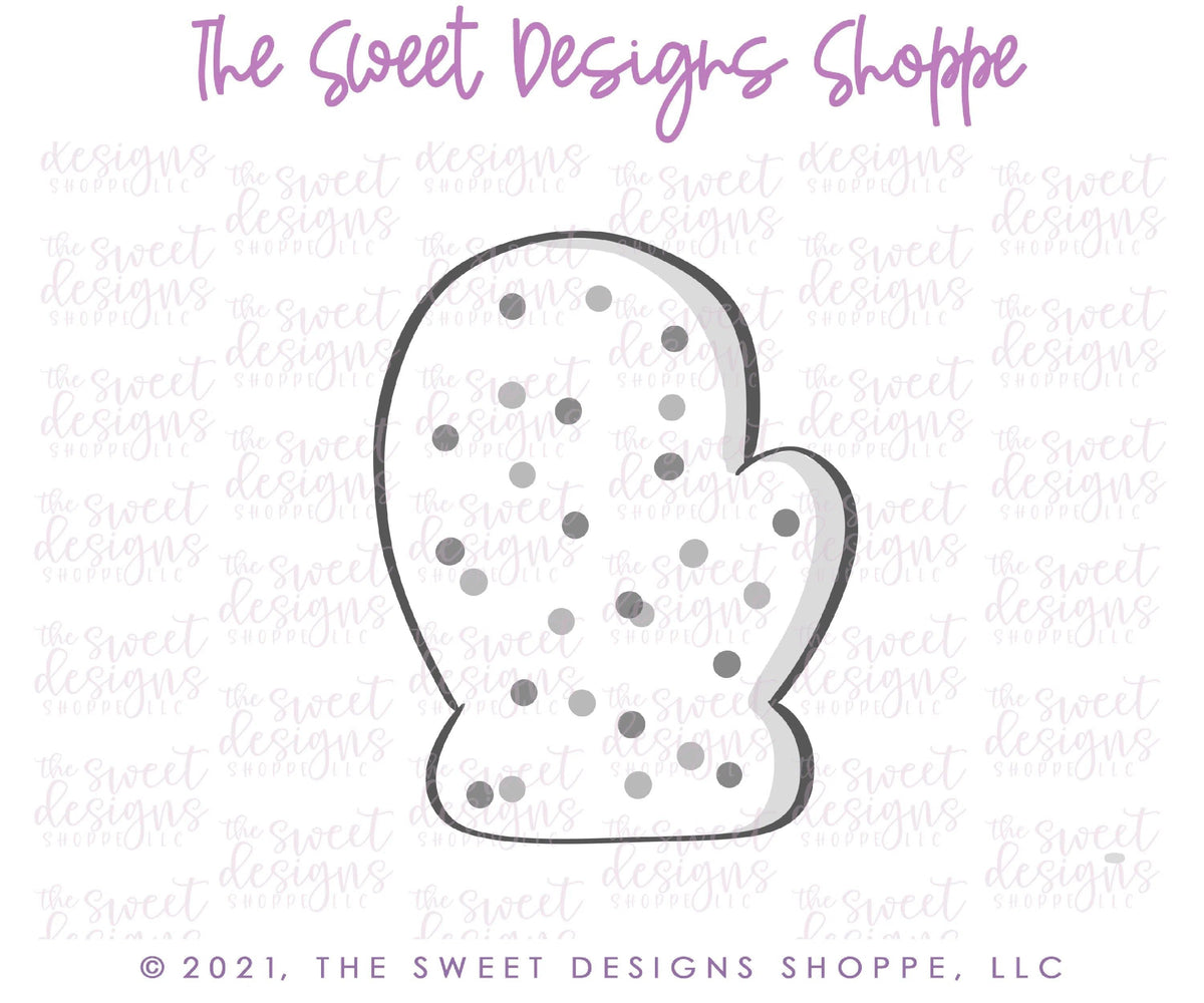 Cookie Cutters - Kawaii Mitten - Cookie Cutter - The Sweet Designs Shoppe - TSDS - - Accesories,ALL,Baking,Christmas,Christmas / Winter,Clothing / Accessories,Cookie Cutter,Fall,Fall / Thanksgiving,Frosted Cracker,Promocode,STL,Winter