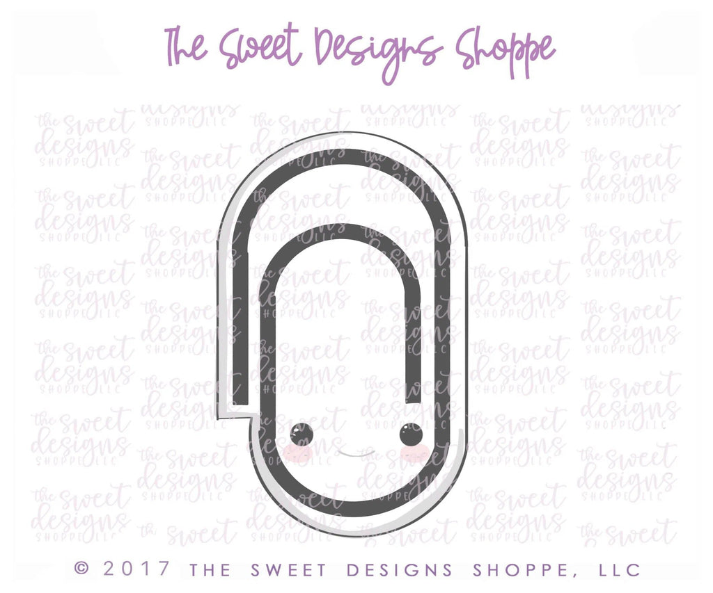 Cookie Cutters - Kawaii Paper Clip V2 - Cookie Cutter - The Sweet Designs Shoppe - TSDS - - ALL,back to school,Cookie Cutter,Grad,graduations,kawaii,Promocode,School,School / Graduation,school supplies