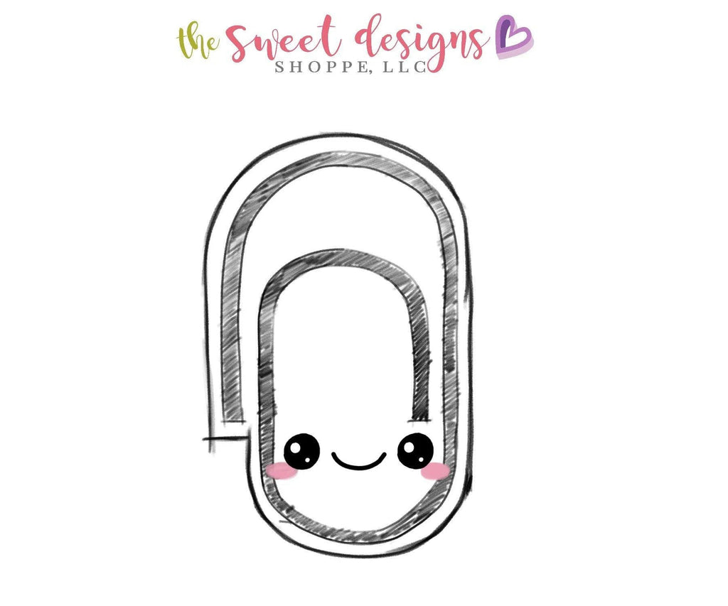 Cookie Cutters - Kawaii Paper Clip V2 - Cookie Cutter - The Sweet Designs Shoppe - TSDS - - ALL,back to school,Cookie Cutter,Grad,graduations,kawaii,Promocode,School,School / Graduation,school supplies