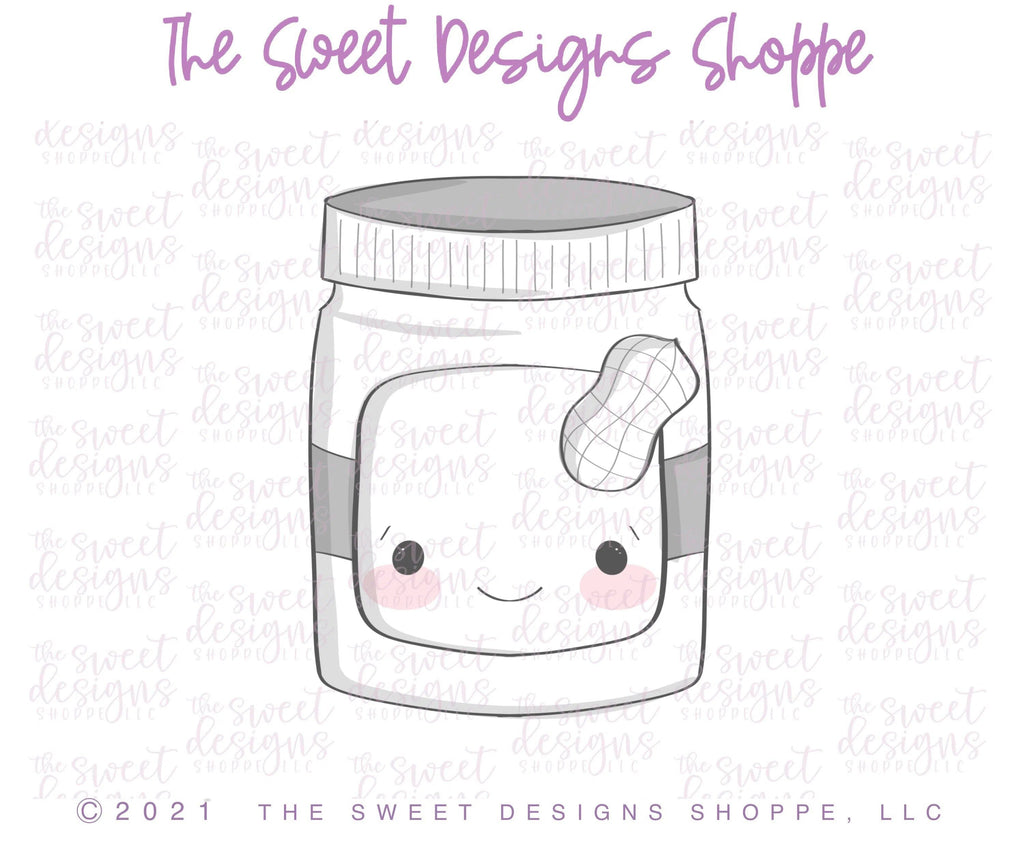 Cookie Cutters - Kawaii Peanut Butter Jar - Cookie Cutter - The Sweet Designs Shoppe - - ALL, Cookie Cutter, Cute couple, Cute Couples, Food, Food & Beverages, Food and Beverage, Promocode, Valentines