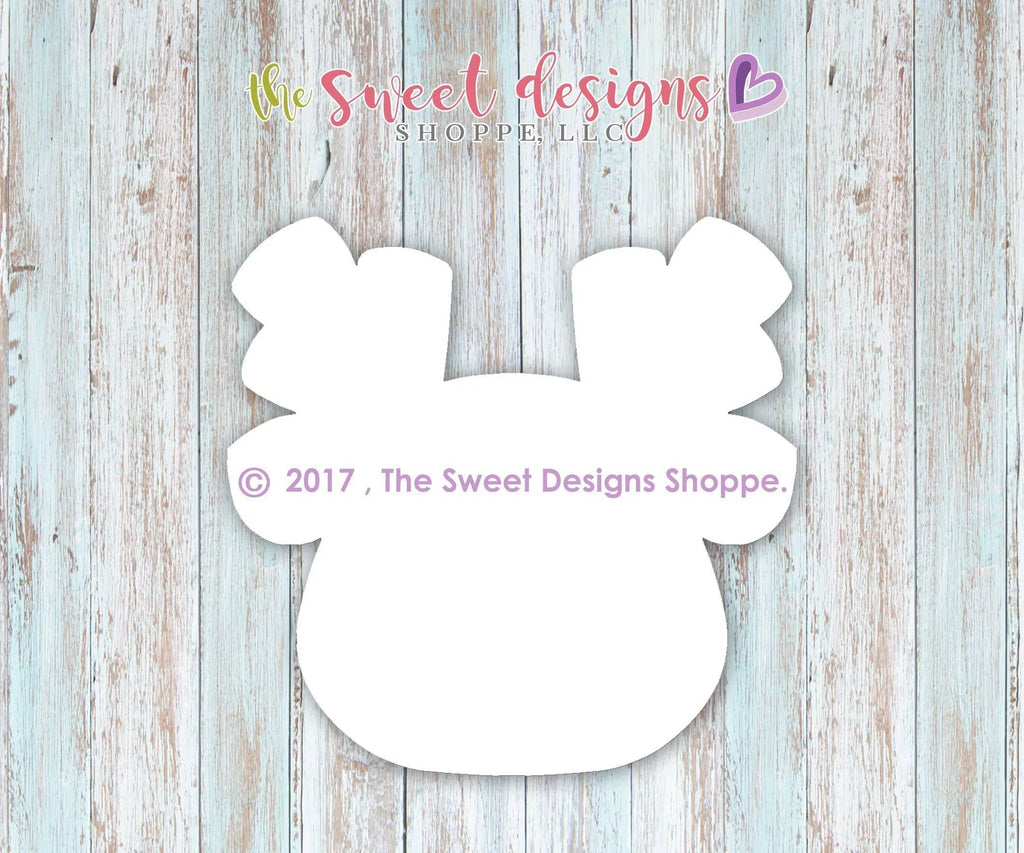 Cookie Cutters - Kawaii Reindeer Face - Cookie Cutter - The Sweet Designs Shoppe - TSDS - - ALL,Animal,Animals,Christmas,Christmas / Winter,ChristmasTop15,Cookie Cutter,Decoration,Hipster,Promocode,Raindeer,Rudolph,STL,Winter